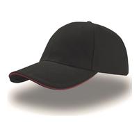 6-panel baseball cap Atlantis Headwear Liberty Sandwich Noir TU