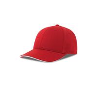 6-panel baseball cap Atlantis Headwear Liberty Sandwich-S Rouge One size