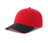 6-panel baseball cap Atlantis Headwear Liberty Sandwich-S Rouge TU