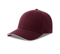 6-panel baseball cap Atlantis Headwear Liberty Sandwich-S Rouge TU