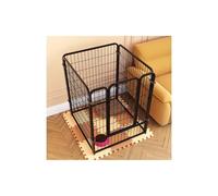 6-Panel Puppy Playpen With Door - Heavy Duty Indoor/Outdoor Dog Enclosure, Portable Pet Playpen For Apartments, White 4-Pack, 80Cm/31” - Ideal For Puppies & Small Dogs,Black 4-pack-70cm/27.5in