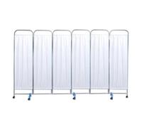 6-Panel Rolling Medical Privacy Screen On Wheels, 180cm High Folding Room Separator, Temporary Fence, Suitable For Clinics, Patient Rooms, And Exam(Color 3)
