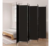 Vidaxl 6-Panel Room Divider Black 300X220 Cm Fabric Room Dividers