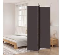 Modern 3-Panel Room Divider Privacy Screen Panel Paravent Unit Fabric vidaXL