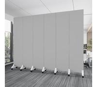 6 Panel Room Divider,Floor to Ceiling Wall Post Partitions Screens,70.9in Tall Folding Privacy Screen,Portable Walls Dividers,Privacy Screens Room Partition Post with Wheels(K)