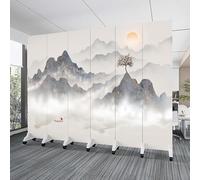 6 Panel Room Divider,Floor to Ceiling Wall Post Partitions Screens,70.9in Tall Folding Privacy Screen,Portable Walls Dividers,Privacy Screens Room Partition Post with Wheels(A6)
