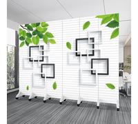 6 Panel Room Divider,Floor to Ceiling Wall Post Partitions Screens,70.9in Tall Folding Privacy Screen,Portable Walls Dividers,Privacy Screens Room Partition Post with Wheels(V)