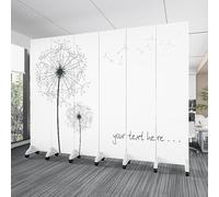 6 Panel Room Divider,Floor to Ceiling Wall Post Partitions Screens,70.9in Tall Folding Privacy Screen,Portable Walls Dividers,Privacy Screens Room Partition Post with Wheels(D)