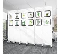 6 Panel Room Divider,Floor to Ceiling Wall Post Partitions Screens,70.9in Tall Folding Privacy Screen,Portable Walls Dividers,Privacy Screens Room Partition Post with Wheels(R)