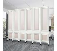 6 Panel Room Divider,Floor to Ceiling Wall Post Partitions Screens,70.9in Tall Folding Privacy Screen,Portable Walls Dividers,Privacy Screens Room Partition Post with Wheels(Y)