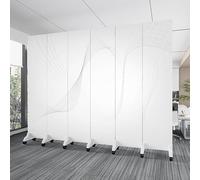 6 Panel Room Divider,Floor to Ceiling Wall Post Partitions Screens,70.9in Tall Folding Privacy Screen,Portable Walls Dividers,Privacy Screens Room Partition Post with Wheels(C)
