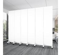 6 Panel Room Divider,Floor to Ceiling Wall Post Partitions Screens,70.9in Tall Folding Privacy Screen,Portable Walls Dividers,Privacy Screens Room Partition Post with Wheels(A)