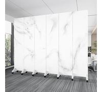 6 Panel Room Divider,Floor to Ceiling Wall Post Partitions Screens,70.9in Tall Folding Privacy Screen,Portable Walls Dividers,Privacy Screens Room Partition Post with Wheels(N)