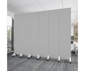 6 Panel Room Divider,Floor to Ceiling Wall Post Partitions Screens,70.9in Tall Folding Privacy Screen,Portable Walls Dividers,Privacy Screens Room Partition Post with Wheels(K)