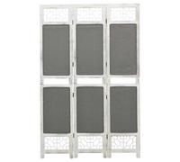 (210 x 165 cm) vidaXL 6-Panel Room Divider Grey Fabric Privacy Folding Screen Multi Sizes