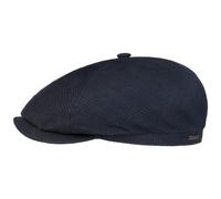 6 Panel Structure Linen Flat Cap by Stetson