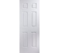 6 Panel Unglazed White Internal Door, (H)1981mm (W)838mm (T)35mm