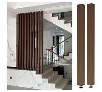 6-Panel Wooden Slat Room Divider - Floor to Ceiling for Bathroom, Daycare, Studio, Apartment - 115cm/45.2in - Slish Space Partit Solut