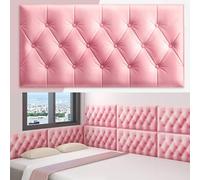 6 Panels/3Pcs/8Pcs, Peel And Stick Headboard White Upholstered Wall Panels, 3D Anti-Collision Soundproof Self-Adhesive Wall Panel for Bedroom, Living Room Thickness 8mm,F,30x60cm/11.8x23.6in 6PCS