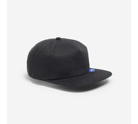 6 Panels Cap With Flat Visor - Black