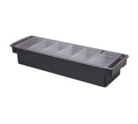 6 Part BLACK Plastic Condiment Holder