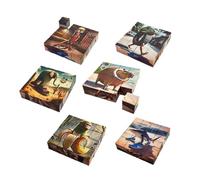 6 Patterns Italian Brainrot Block Cube - Italian Brainrot Toys, Tung Tung Tung Sahur Tralalero Tralala Brain Rot Magic Cube Puzzle, Adults Stress Relief Toys Product Gifts for Christmas