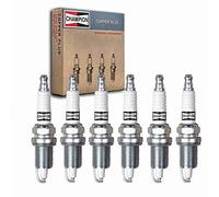 6 pc Champion Copper Plus Spark Plugs compatible with Jeep Cherokee 4.0L L6 1991-1998