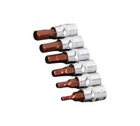 6 PC heavy duty induction hardening socket set bits for precision equipment service and engineering. Multi-purpose alloy steel bits
