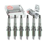 6 pc NGK V-Power Spark Plugs compatible with Jeep Wrangler 4.0L L6 1997-2006