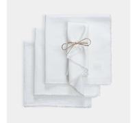 6 Pcacks Plain Cloth Napkins,Fringed Square Napkin Folding (45 X 45 Cm) for Christma Easter Gathering Table Decoration(White)