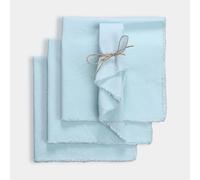 6 Pcacks Plain Cloth Napkins,Fringed Square Napkin Folding (45 X 45 Cm) for Christma Easter Gathering Table Decoration(Blue)