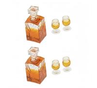 6 Pcs 1:12 Scale Dollhouse Miniature Accessories Whiskey Wine Bottle Bar Model Convenient and Nice Dollhouse Decor