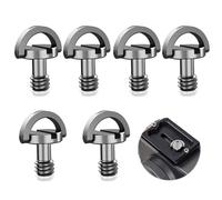 6 PCS 1/4" Camera Screws, Camera Mounting Screw D-Ring Screws Tripod Screw Caps for Camera Screw, Monopod, Tripod, Quick Release Plate