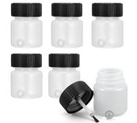 6 Pcs 1 Oz Paint Touch up Bottles with Lid and Applicator Brush, Small Empty Paint Bottle with Brush Applicator and Mixing Marble, Touch up Paints Applicators for Scratches Repair Fix Paints Car