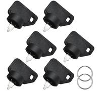 6 Pcs 117-2221 Ignition Switch Key Ignition Key Kit Compatible with to-ro Z Master Time Cutter SS & ZS Series, Titan, Quest & Next Mowers, 137-4100 116-0229 Replacement Key with 2 Pcs Key Rings