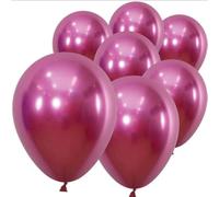6 pcs 12'' Pink Reflex round balloons Rubber balloons