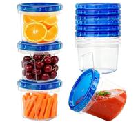 (6 Pcs) 17 oz Freezer Storage Food Containers, Featuring a Rotating Lock Lock Leak Proof Design, Specifically Designed for Refrigerator Storage, and a Fruit and Vegetable Storage Tank