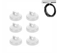 6 PCS 19mm Magnetic Zip Tie Bases, Holds 15lbs Cable Organiser