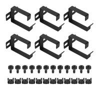 6 Pcs 1U Vertical Server Rack Cable Management Brackets, Cable Manager D-Ring Hooks, Network Rack-Mount Cable Organizer for 19" Server Racks/Cabinets Fibre Optic Network Patch Cable Organiser