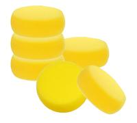 6 Pcs 2.5x7.5cm Round Painting Sponges, Yellow Artist Sponge Craft Set, Face Paint Sponges & Face-Paint Brushes Perfect for Face Painting, Art Project Paint SpongeBrushes for Art Supplies