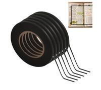 6 PCS 2 mm Width Graphic Chart Tape, Self-Adhesive Art Tape, Label Maker, For Grid Marking, Whiteboard Gridding, and Crafting, Versatile Black Tape for Artists, Crafters, and Educators