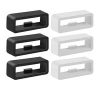 6 Pcs 20mm Strap Loop for Garmin Vivoactive 5/3/Venu/Venu Sq 2/Vivomove, Silicone Ring Holders Wristband Security Loop for Venu 2 Plus/Venu Sq/Forerunner 55/Forerunner 645 Strap/245 Strap