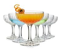 6 PCS 228ml Classic Martini Glass Set, Super Margarita, Manhattan, Espresso Martini Cocktail Glasses, Perfect for Home Bar Entertaining & Gatherings