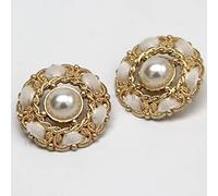 6 Pcs 25mm Large Vintage Luxury Women'S Coat Pearl Buttons for Sewing Retro Blazer Suit Dress Handmade Diy Crafts-White,25mm