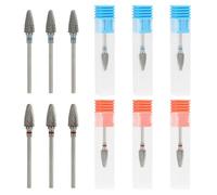 6 Pcs 3/32" 5 in 1 Professional Carbide Nail Drill Bits Sets with Case, Tungsten Safety Drill Bits Tech Cuticle Bit Fast Remove for Manicurist Nail Salon Manicure Pedicure Gel Polishing (Round Head)
