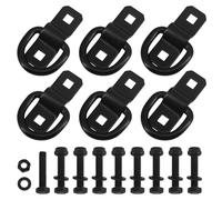6 PCS 3/8" Heavy Duty Steel D-Ring Tie Down Anchors - 6000 LB Capacity, for Trailer, Truck, Boat, Van, RV, ATV, SUV & Motorcycle Cargo Control - with Mounting Bracket
