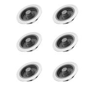 6 pcs 3 in 1 Kitchen Sink Strainer and Stopper Combo, Stainless-wrap Shell,Anti-Clogging,Universal Sink Strainer,for Standard 3-1/2 Inch Drain