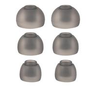 6 PCS/3 Pairs Ear Bud Rubber Tips, KZ ZS10 PRO IEMS Ear Tips, Silicone in Ear Monitor Eartips for zs10 pro x, zsn pro x, Castor, edx pro, zar, ccz Melody, kbear ks1, ks2, dc02 (Clear Black, S/M/L)