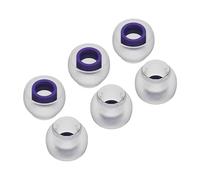 6 PCS/3 Pairs Earbud Tips TRI Clarion Replacement Silicone Ear Buds Tips Noise Reduction IEM Rubber Eartips Size 4.5mm- 5.5 mm Inner Nozzle for KZ ZS10 PROX, ZS12 PROX (Purple,M)