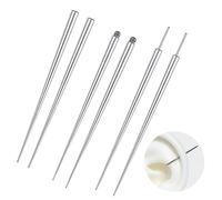6 Pcs 316L Surgical Steel Piercing Taper, 14G 16G Insertion Pins Body Taper Screw On Insertion Pin Piercings Kit Assistant Tool for Ear/Nose/Lip/Eyebrow/Belly/Nipple/Tongue Piercing Changing Tool